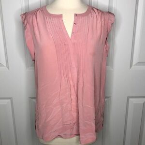 Rebecca Taylor Pink Silk Sleeveless Blouse 12